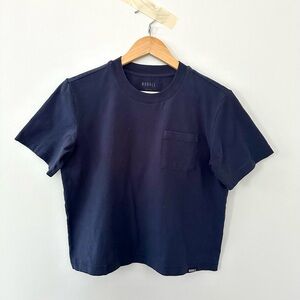 NOBULL Women’s Heavyweight Boxy Tee in Ink Navy Blue Size M